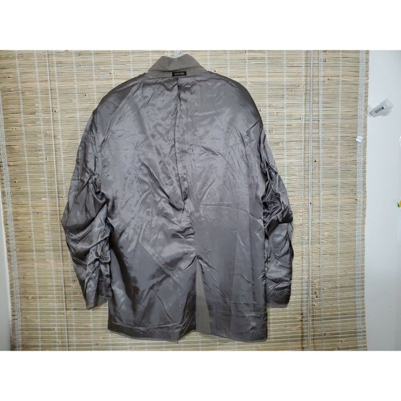 STAFFORD MENS 46R BLAZER BROWN POLYESTER/WOOL TWO-BUTTON ONE-VENT RN#:8709 B-396 - Picture 5 of 11